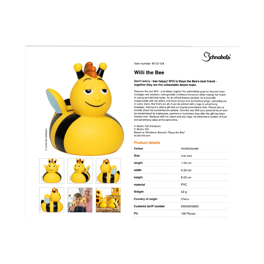 Willi the Bee excluding packaging. M131104